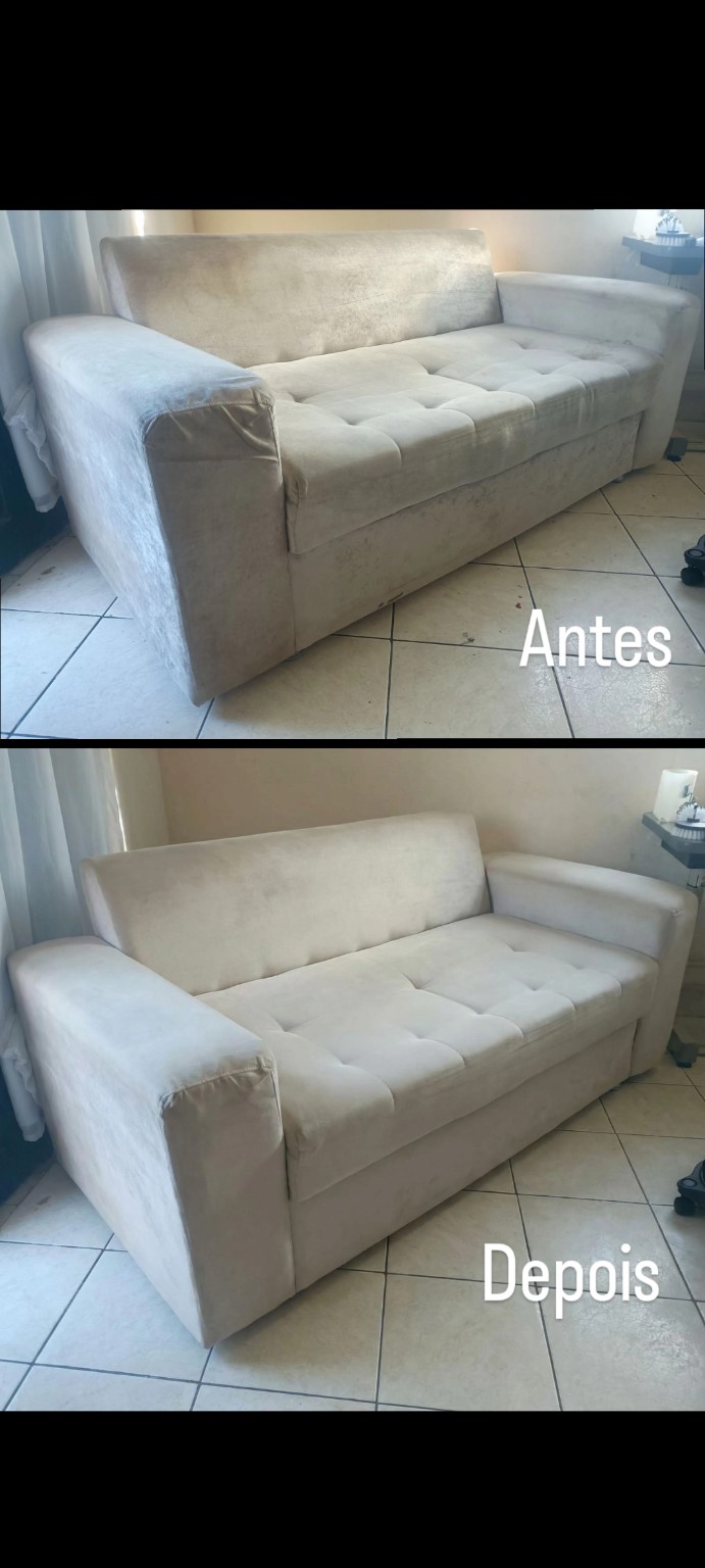 Depois - sofá higienizado